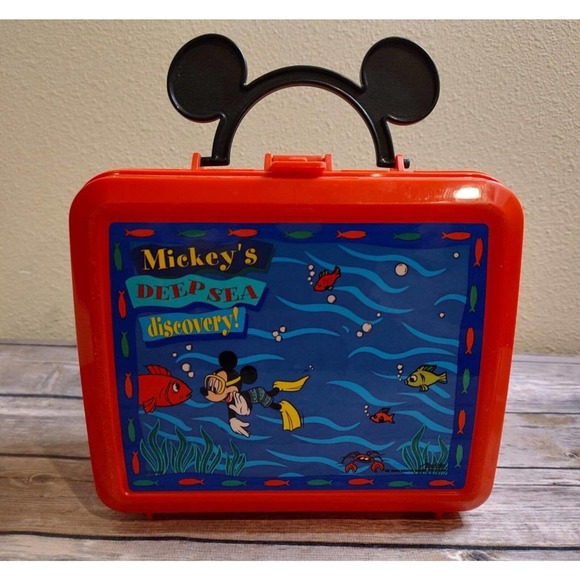 Disney Mickey's Deep Sea Discovery Plastic Lunch Box, Mickey Mouse Lunch Box 234 - Picture 1 of 3